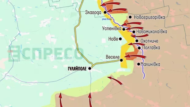 Карта бойлвих дій за 25-31 жовтня