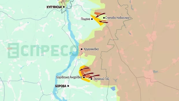 Карта бойових дій за 1-8 листопада