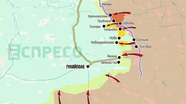 Карта бойових дій за 1-8 листопада