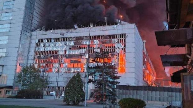 Трипільська ТЕС після ракетного удару 11 квітня 2025 року. І от знов вражена