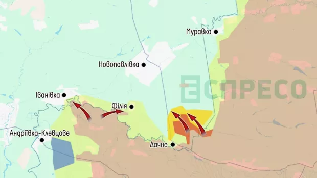 Карта бойових дій за 8-15 листопада