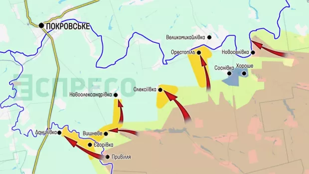 Карта бойових дій за 8-15 листопада