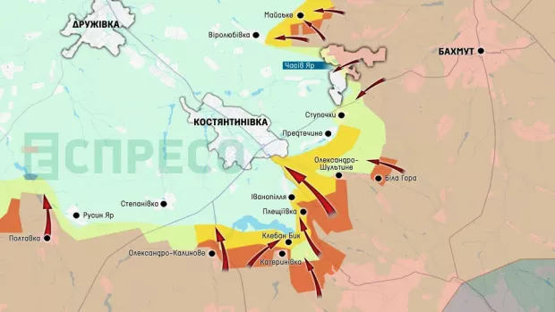 Карта бойових дій за 8-15 листопада