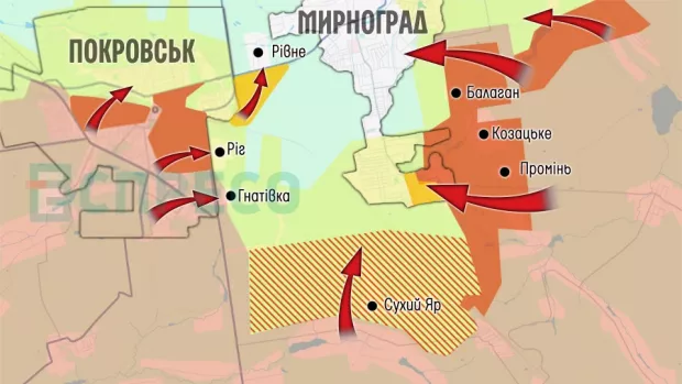 Карта бойових дій за 29 листопада - 6 грудня