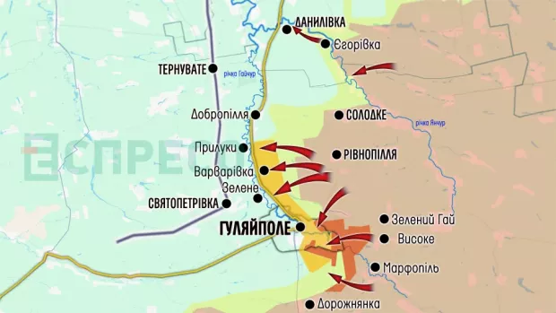 Карта бойових дій за 13-20 грудня