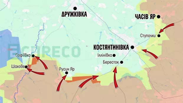 Карта бойових дій за 17-24 січня