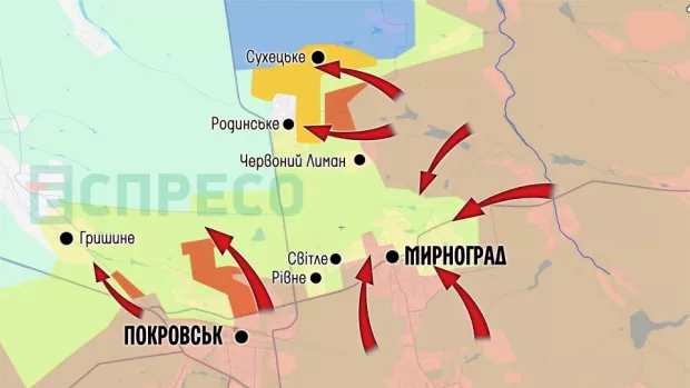 Карта бойових дій за 17-24 січня