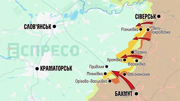 Карта бойових дій за 24-31 січня