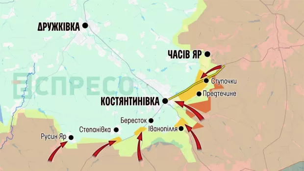 Карта бойових дій за 24-31 січня