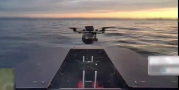 Російський надводний дрон "Скорлупа" може нести на собі FPV "КВН"