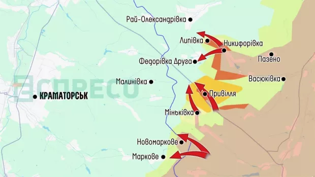 Карта бойових дій за 21-28 лютого