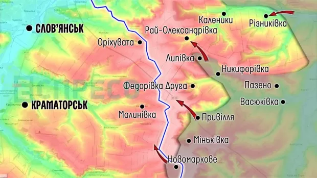 Карта бойових дій за 21-28 лютого