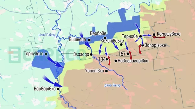 Карта бойових дій за 21-28 лютого