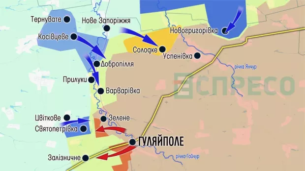 Карта бойових дій за 7-14 березня