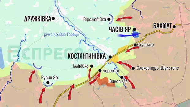 Карта бойових дій за 14-21 березня