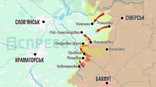 Карта бойових дій за 14-21 березня