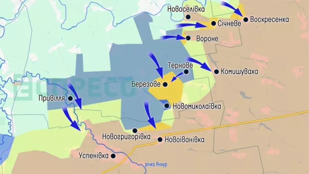 Карта бойових дій за 14-21 березня