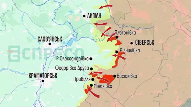 Карта бойових дій за 28 березня – 4 квітня