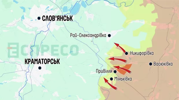 Карта бойових дій за 4-11 квітня