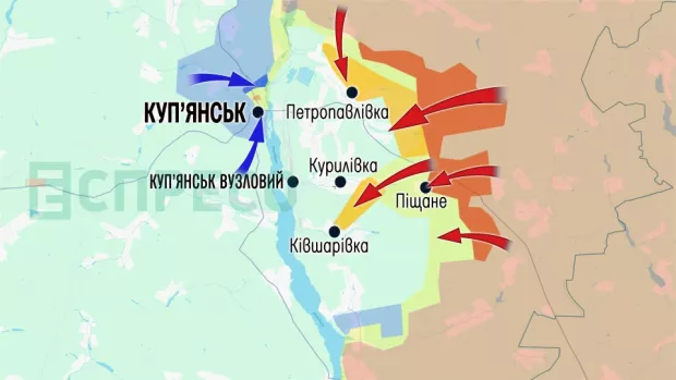 Карта бойових дій за 4-11 квітня