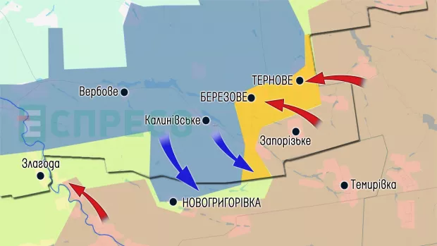 Карта бойових дій за 4-11 квітня