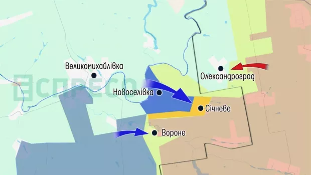 Карта бойових дій за 4-11 квітня