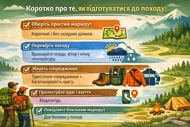 як підготуватися до походу?