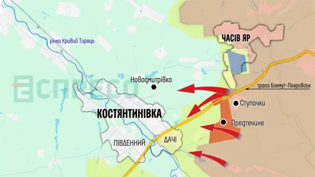 Карта бойових дій 11-18 квітня