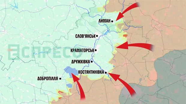 Карта бойових дій за 18-25 квітня