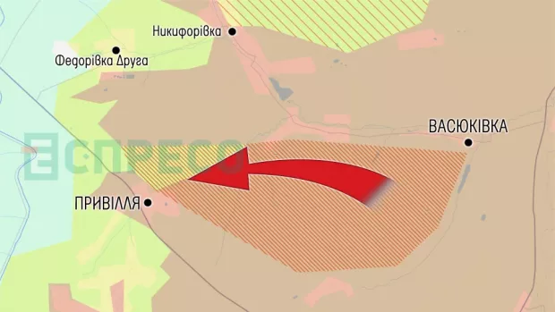 Карта бойових дій за 25 квітня – 2 травня