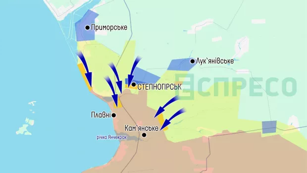 Карта бойових дій за 25 квітня – 2 травня