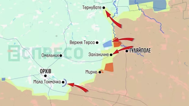 Карта бойових дій за 2-9 травня