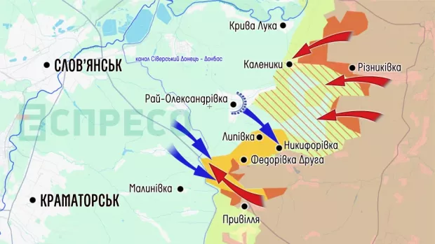 Карта бойових дій за 9-16 травня