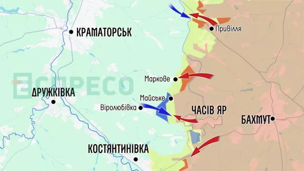 Карта бойових дій за 9-16 травня