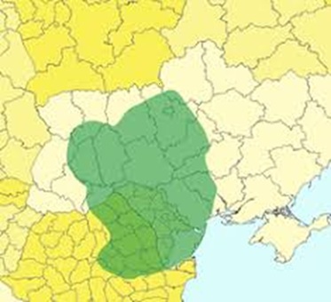 Ареал Трипільської цивілізації в максималтних межах експансії