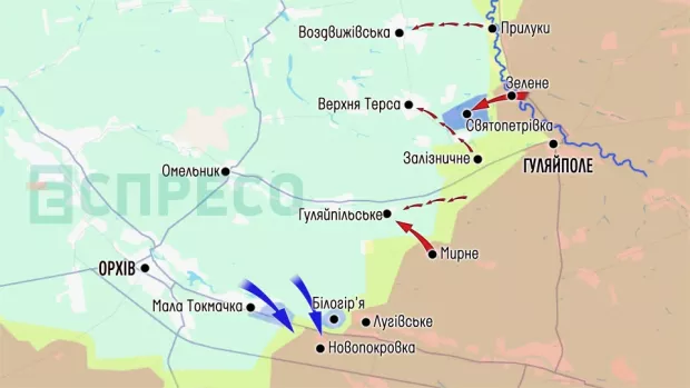 Карта бойових дій за 23-30 травня