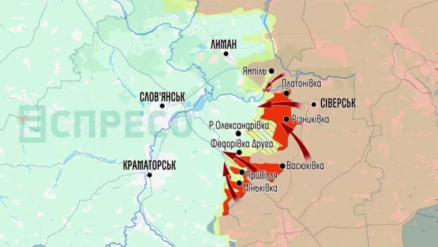 Карта бойових дій за березень-травень
