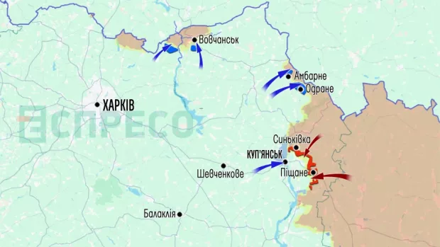 Карта бойових дій за березень-травень
