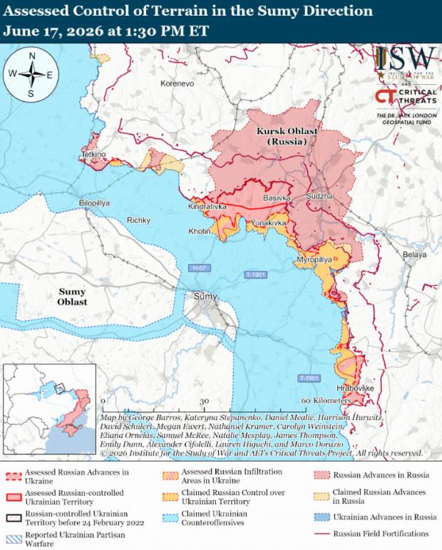 Росіяни активізувалися на прикордонні однієї з областей України, - ISW