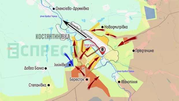 Карта бойових дій за 13-20 червня