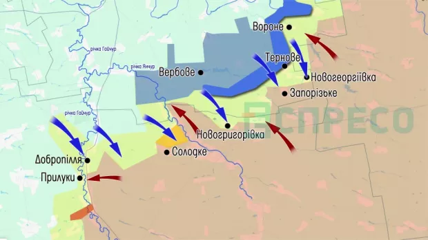 Карта бойових дій за 27 червня – 4 липня