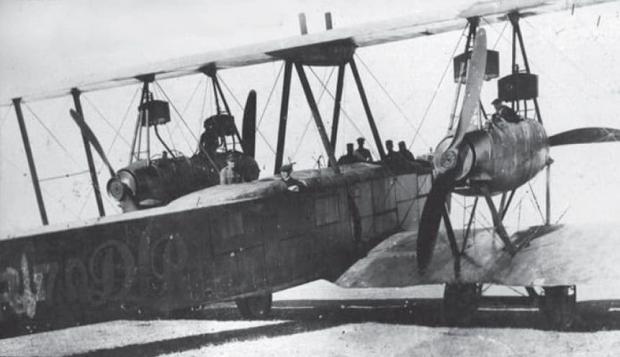 «Штаакен» борт R.70/18 з українським тризубом і абревіатурою DLR. Фото: localhistory.org.ua