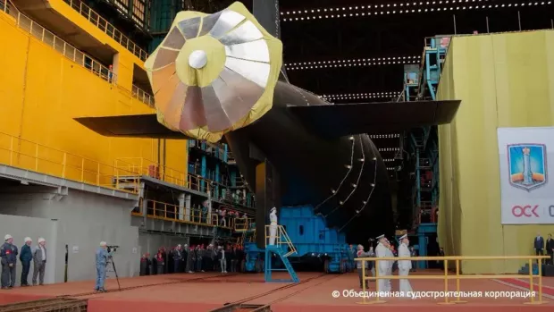 Церемонія спуску наводу К-563 "Ульяновск" проєкту 885М "Ясень-М"