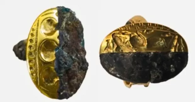 Персні з залізом з метеоритів. Фото: Gounelle & Mantzourani, J. Archaeol. Sci. , 2026