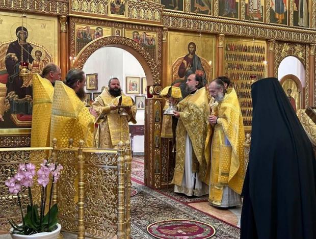 Митрополит Пимен під час Божественної літургії в Горненському жіночому монастирі в Єрусалимі. Рівненська єпархія ПЦУ